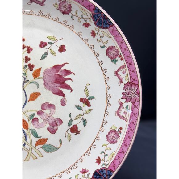 Vintage ORIENTAL ACCENT Canterbury Crackle Decorative Plate | 13 3/4" - Picture 5 of 15